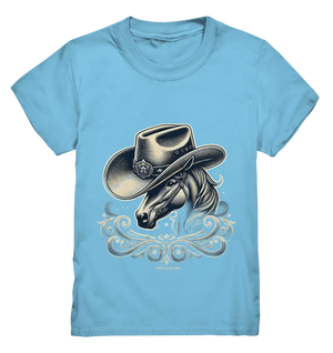 Cowboy Spirit – Detailreiches Western-Design mit Pferdekopf - Kids Premium Shirt Bright Lights Arts