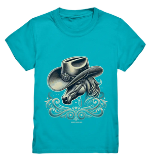 Cowboy Spirit – Detailreiches Western-Design mit Pferdekopf - Kids Premium Shirt Bright Lights Arts