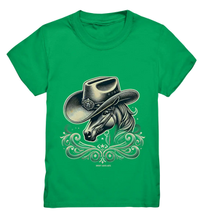 Cowboy Spirit – Detailreiches Western-Design mit Pferdekopf - Kids Premium Shirt Bright Lights Arts