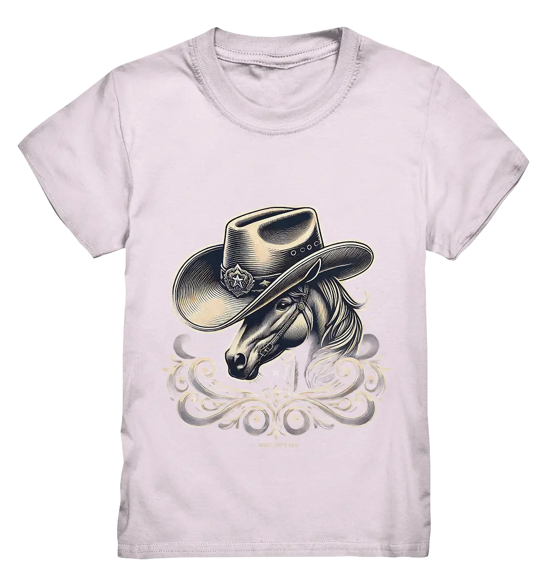 Cowboy Spirit – Detailreiches Western-Design mit Pferdekopf - Kids Premium Shirt Bright Lights Arts