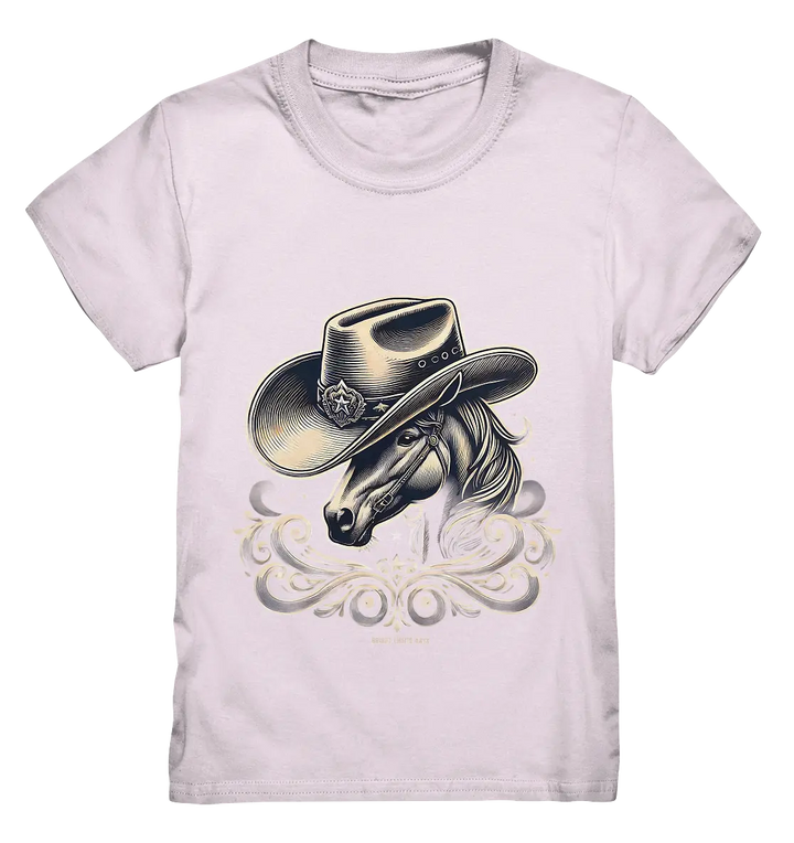 Cowboy Spirit – Detailreiches Western-Design mit Pferdekopf - Kids Premium Shirt Bright Lights Arts
