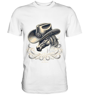 Cowboy Spirit – Detailreiches Western-Design mit Pferdekopf - Premium Shirt Bright Lights Arts