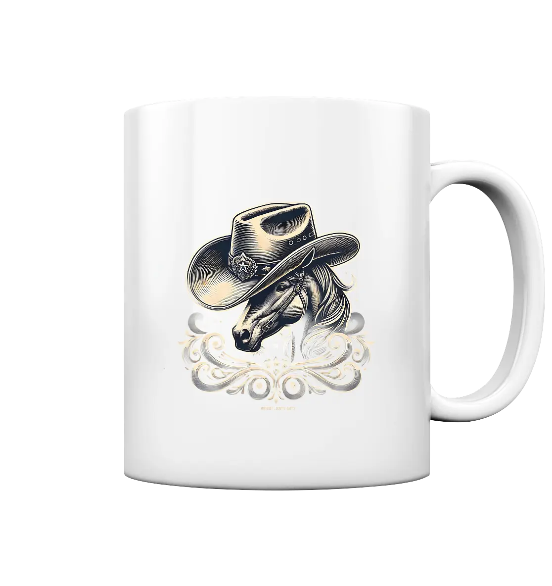 Cowboy Spirit – Detailreiches Western-Design mit Pferdekopf - Tasse glossy Bright Lights Arts