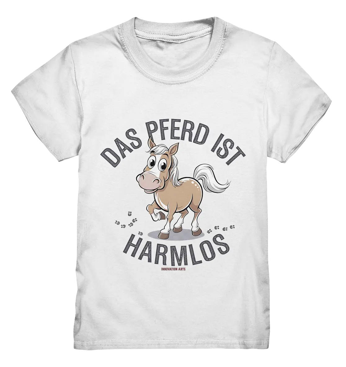 Das Pferd ist harmlos – Humorvolles Cartoon-Design - Kids Premium Shirt Bright Lights Arts