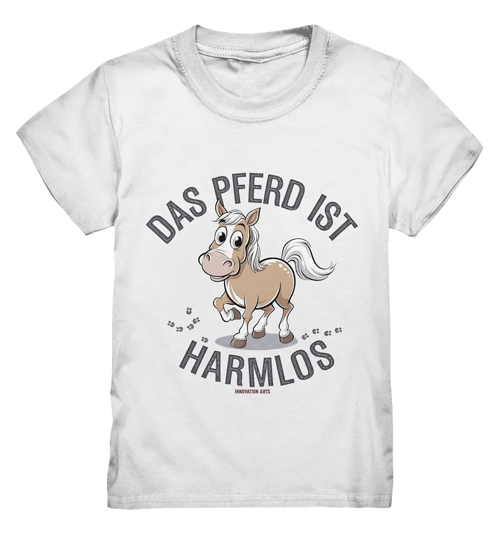 Das Pferd ist harmlos – Humorvolles Cartoon-Design - Kids Premium Shirt Bright Lights Arts