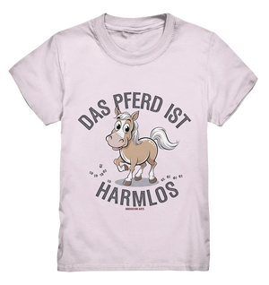 Das Pferd ist harmlos – Humorvolles Cartoon-Design - Kids Premium Shirt Bright Lights Arts