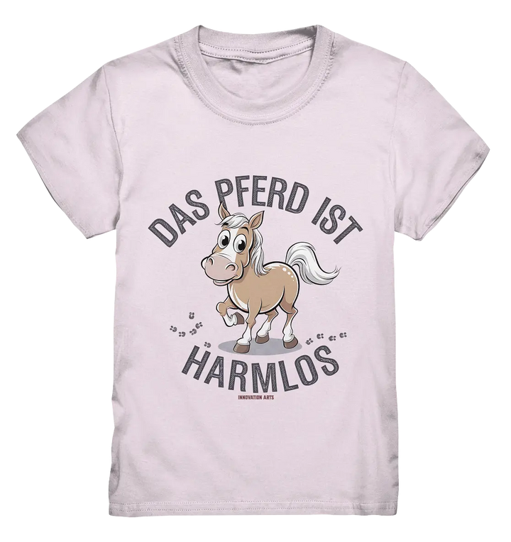 Das Pferd ist harmlos – Humorvolles Cartoon-Design - Kids Premium Shirt Bright Lights Arts