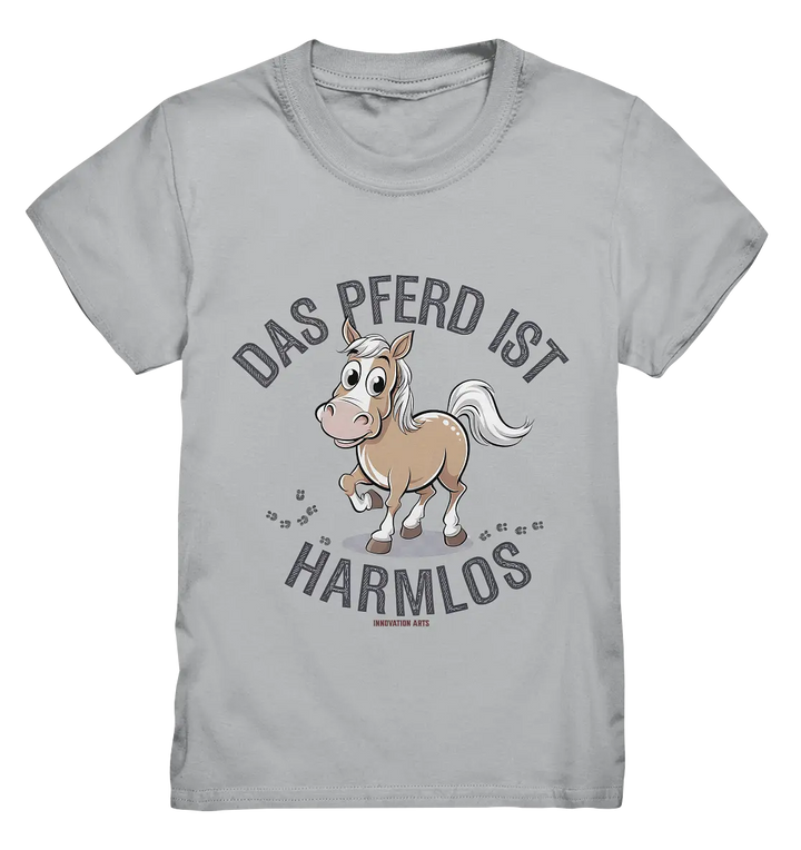 Das Pferd ist harmlos – Humorvolles Cartoon-Design - Kids Premium Shirt Bright Lights Arts