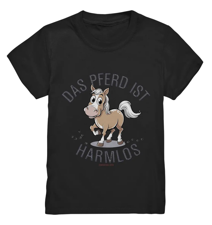 Das Pferd ist harmlos – Humorvolles Cartoon-Design - Kids Premium Shirt Bright Lights Arts