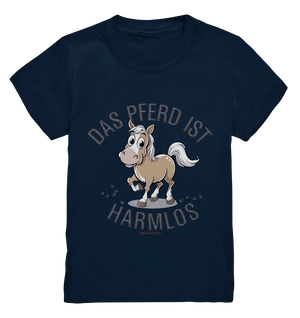 Das Pferd ist harmlos – Humorvolles Cartoon-Design - Kids Premium Shirt Bright Lights Arts