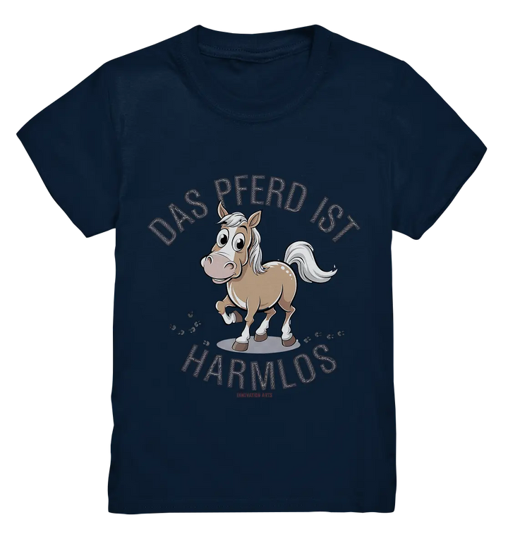 Das Pferd ist harmlos – Humorvolles Cartoon-Design - Kids Premium Shirt Bright Lights Arts