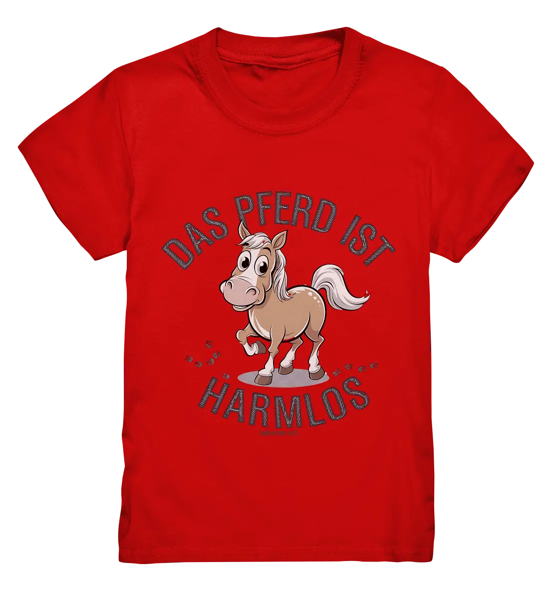 Das Pferd ist harmlos – Humorvolles Cartoon-Design - Kids Premium Shirt Bright Lights Arts