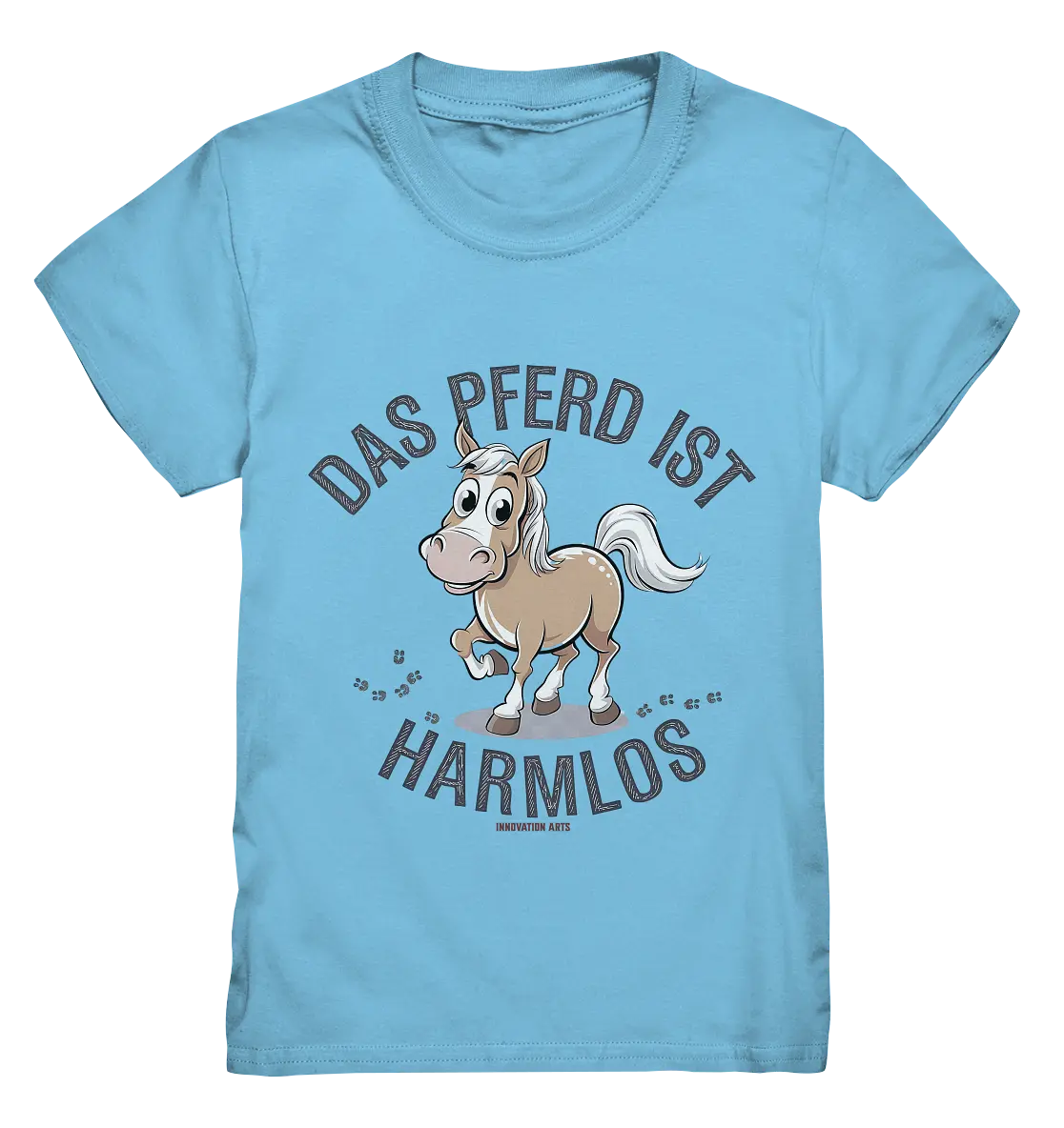 Das Pferd ist harmlos – Humorvolles Cartoon-Design - Kids Premium Shirt Bright Lights Arts