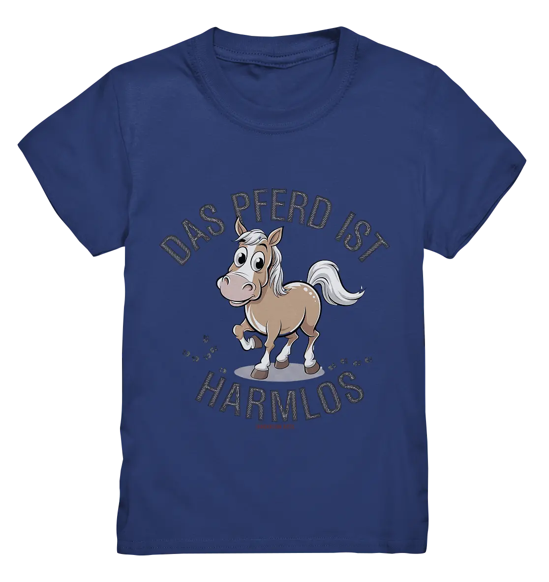 Das Pferd ist harmlos – Humorvolles Cartoon-Design - Kids Premium Shirt Bright Lights Arts