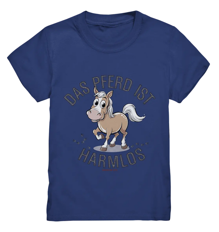 Das Pferd ist harmlos – Humorvolles Cartoon-Design - Kids Premium Shirt Bright Lights Arts