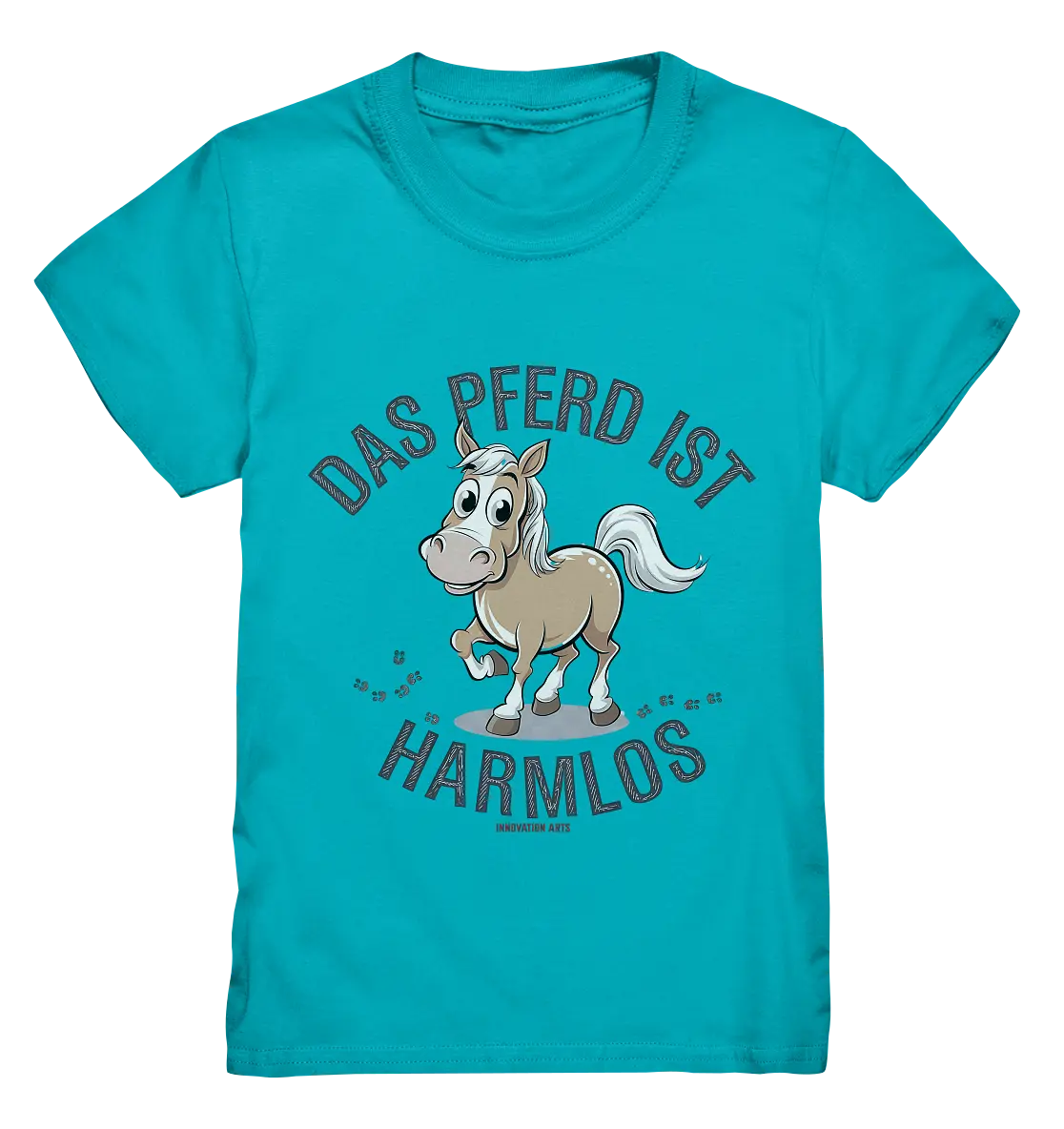 Das Pferd ist harmlos – Humorvolles Cartoon-Design - Kids Premium Shirt Bright Lights Arts