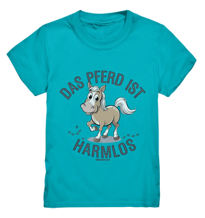 Das Pferd ist harmlos – Humorvolles Cartoon-Design - Kids Premium Shirt Bright Lights Arts