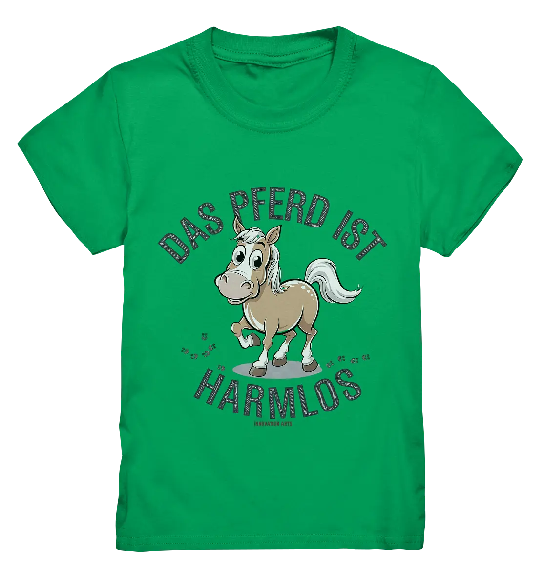 Das Pferd ist harmlos – Humorvolles Cartoon-Design - Kids Premium Shirt Bright Lights Arts