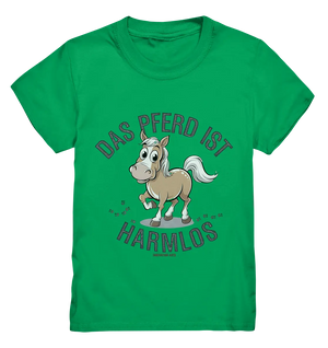 Das Pferd ist harmlos – Humorvolles Cartoon-Design - Kids Premium Shirt Bright Lights Arts