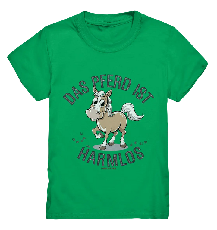 Das Pferd ist harmlos – Humorvolles Cartoon-Design - Kids Premium Shirt Bright Lights Arts