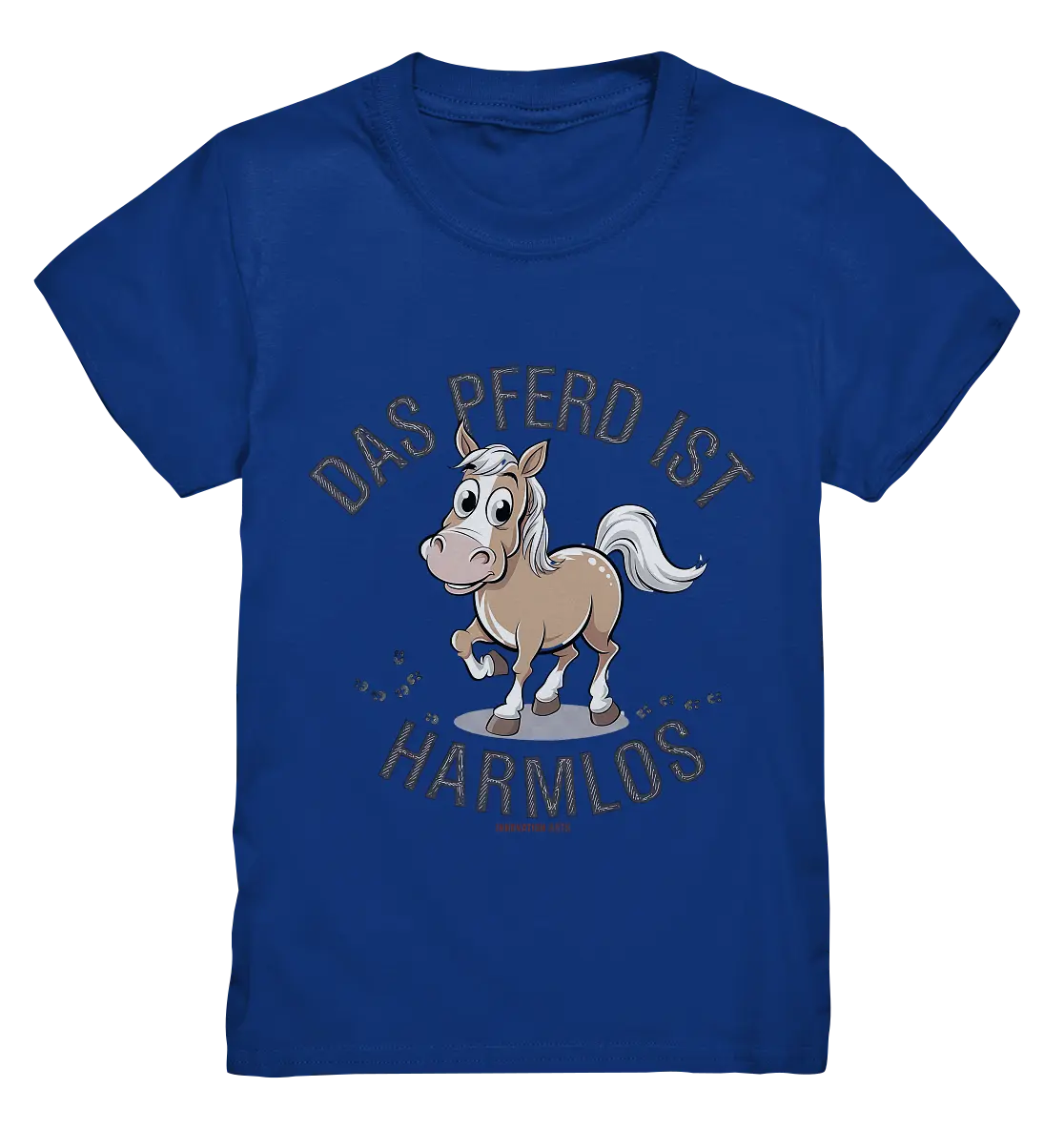 Das Pferd ist harmlos – Humorvolles Cartoon-Design - Kids Premium Shirt Bright Lights Arts
