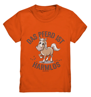Das Pferd ist harmlos – Humorvolles Cartoon-Design - Kids Premium Shirt Bright Lights Arts