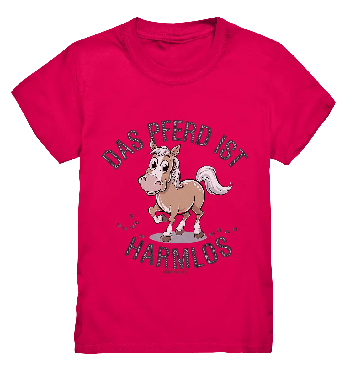 Das Pferd ist harmlos – Humorvolles Cartoon-Design - Kids Premium Shirt Bright Lights Arts