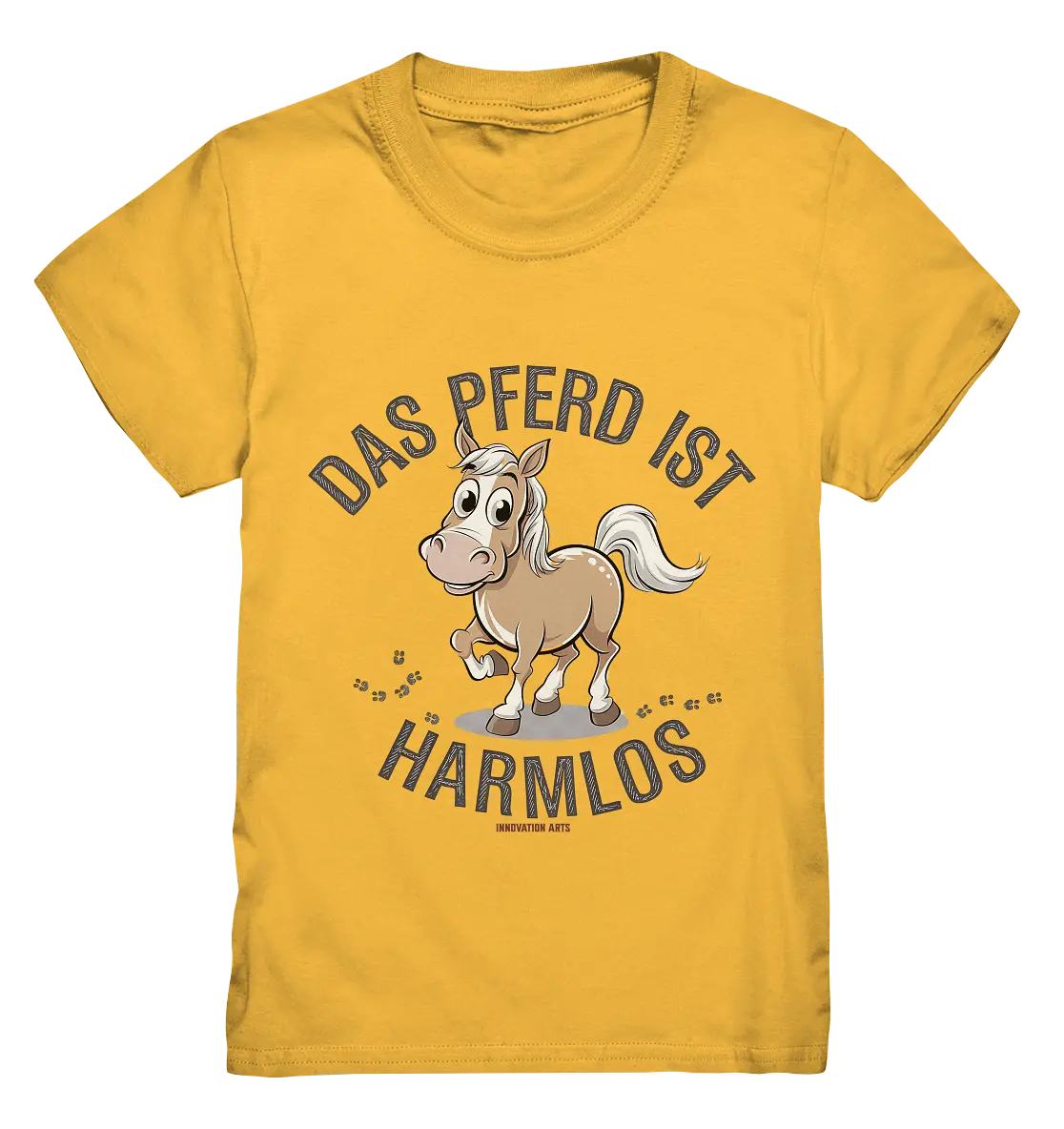 Das Pferd ist harmlos – Humorvolles Cartoon-Design - Kids Premium Shirt Bright Lights Arts