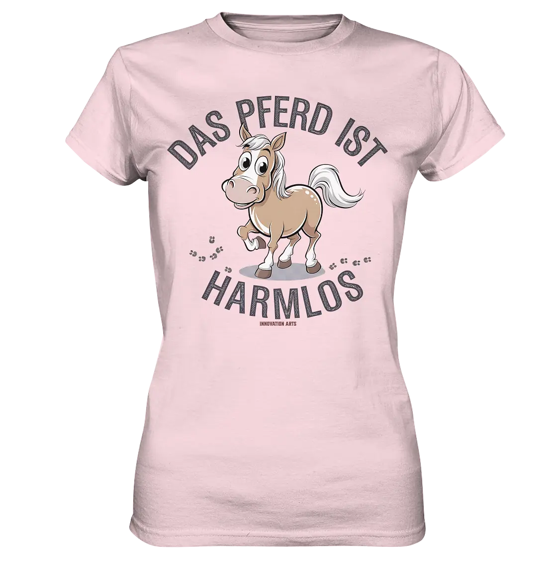 Das Pferd ist harmlos – Humorvolles Cartoon-Design - Ladies Premium Shirt Bright Lights Arts