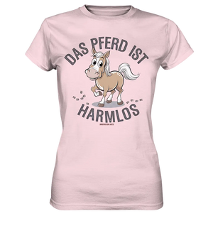 Das Pferd ist harmlos – Humorvolles Cartoon-Design - Ladies Premium Shirt Bright Lights Arts