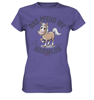Das Pferd ist harmlos – Humorvolles Cartoon-Design - Ladies Premium Shirt Bright Lights Arts