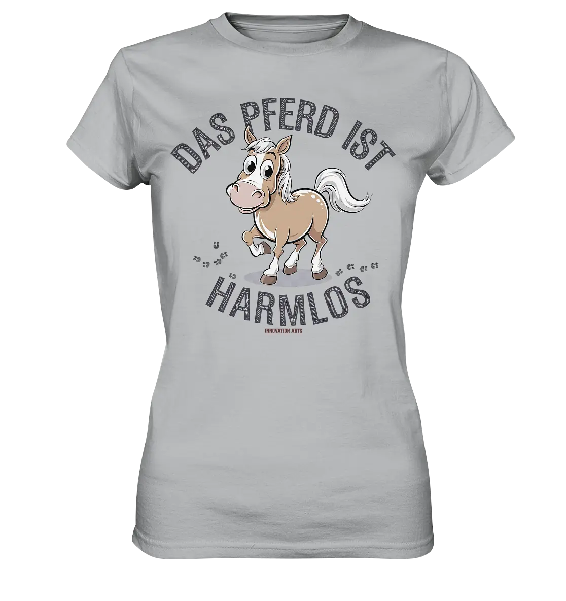 Das Pferd ist harmlos – Humorvolles Cartoon-Design - Ladies Premium Shirt Bright Lights Arts