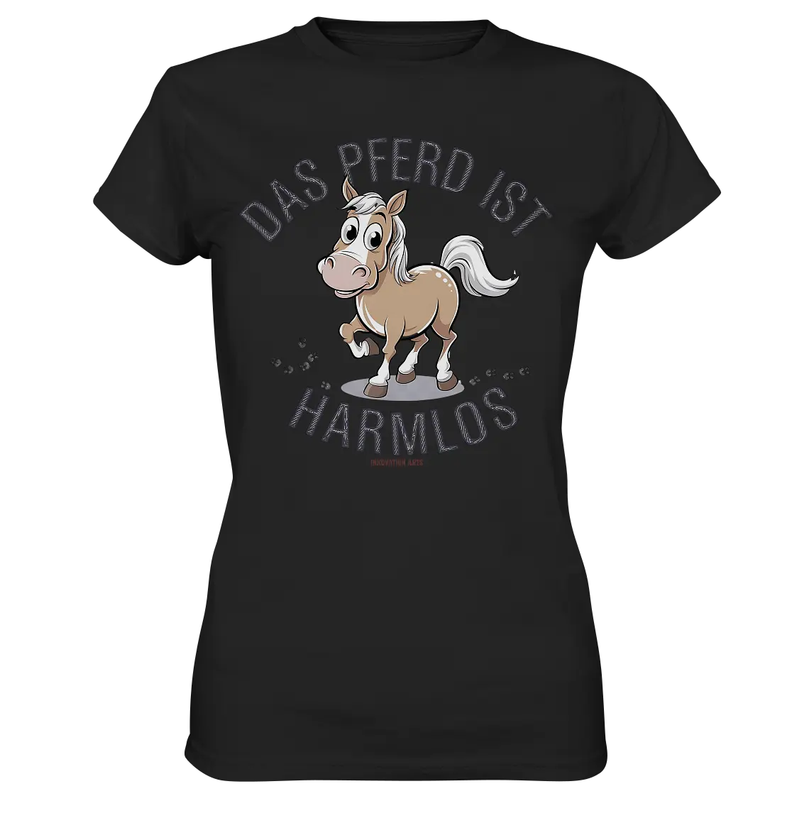 Das Pferd ist harmlos – Humorvolles Cartoon-Design - Ladies Premium Shirt Bright Lights Arts