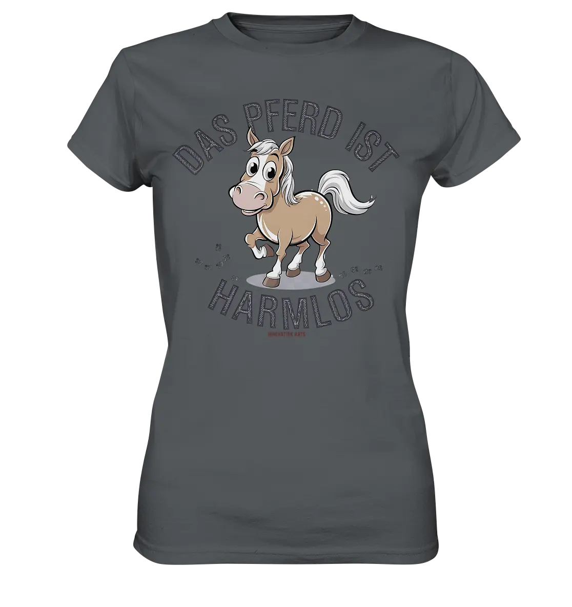 Das Pferd ist harmlos – Humorvolles Cartoon-Design - Ladies Premium Shirt Bright Lights Arts
