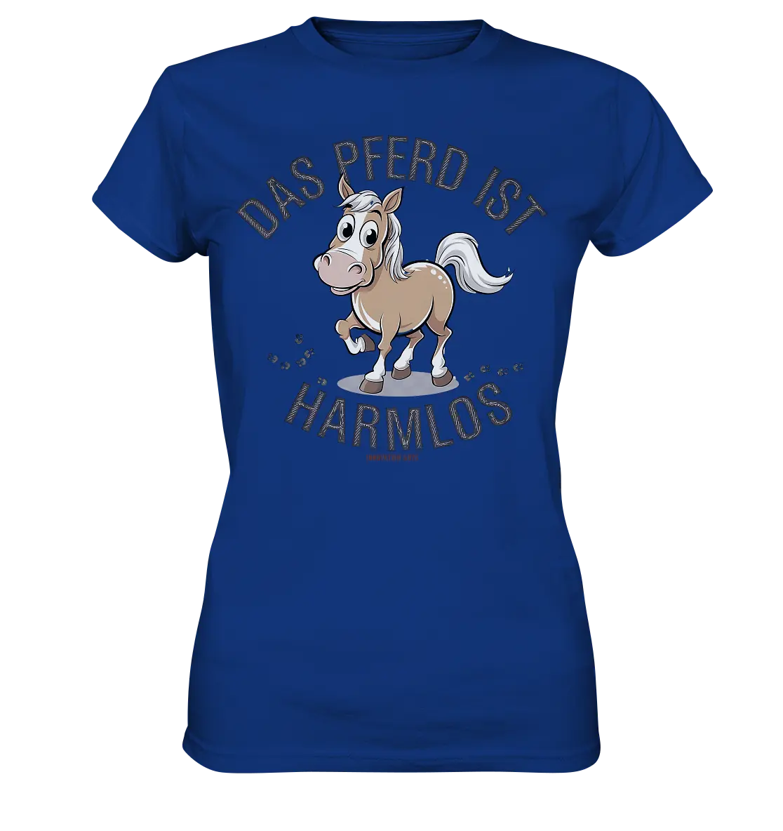 Das Pferd ist harmlos – Humorvolles Cartoon-Design - Ladies Premium Shirt Bright Lights Arts