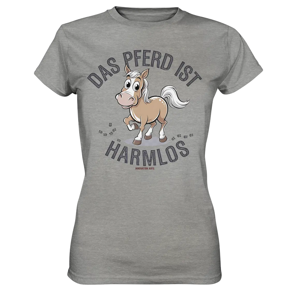 Das Pferd ist harmlos – Humorvolles Cartoon-Design - Ladies Premium Shirt Bright Lights Arts