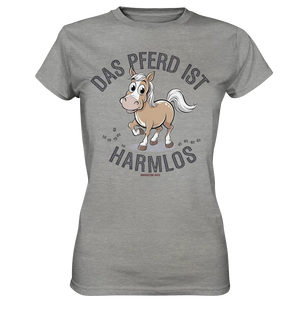 Das Pferd ist harmlos – Humorvolles Cartoon-Design - Ladies Premium Shirt Bright Lights Arts