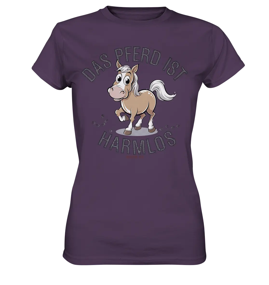 Das Pferd ist harmlos – Humorvolles Cartoon-Design - Ladies Premium Shirt Bright Lights Arts