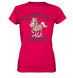 Das Pferd ist harmlos – Humorvolles Cartoon-Design - Ladies Premium Shirt Bright Lights Arts