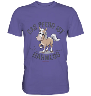 Das Pferd ist harmlos – Humorvolles Cartoon-Design - Premium Shirt Bright Lights Arts
