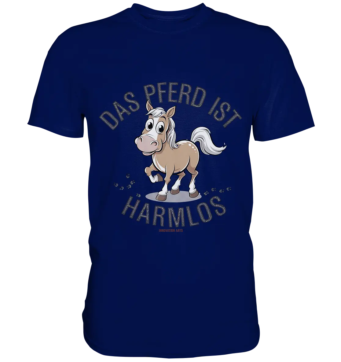 Das Pferd ist harmlos – Humorvolles Cartoon-Design - Premium Shirt Bright Lights Arts