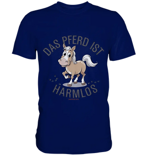 Das Pferd ist harmlos – Humorvolles Cartoon-Design - Premium Shirt Bright Lights Arts