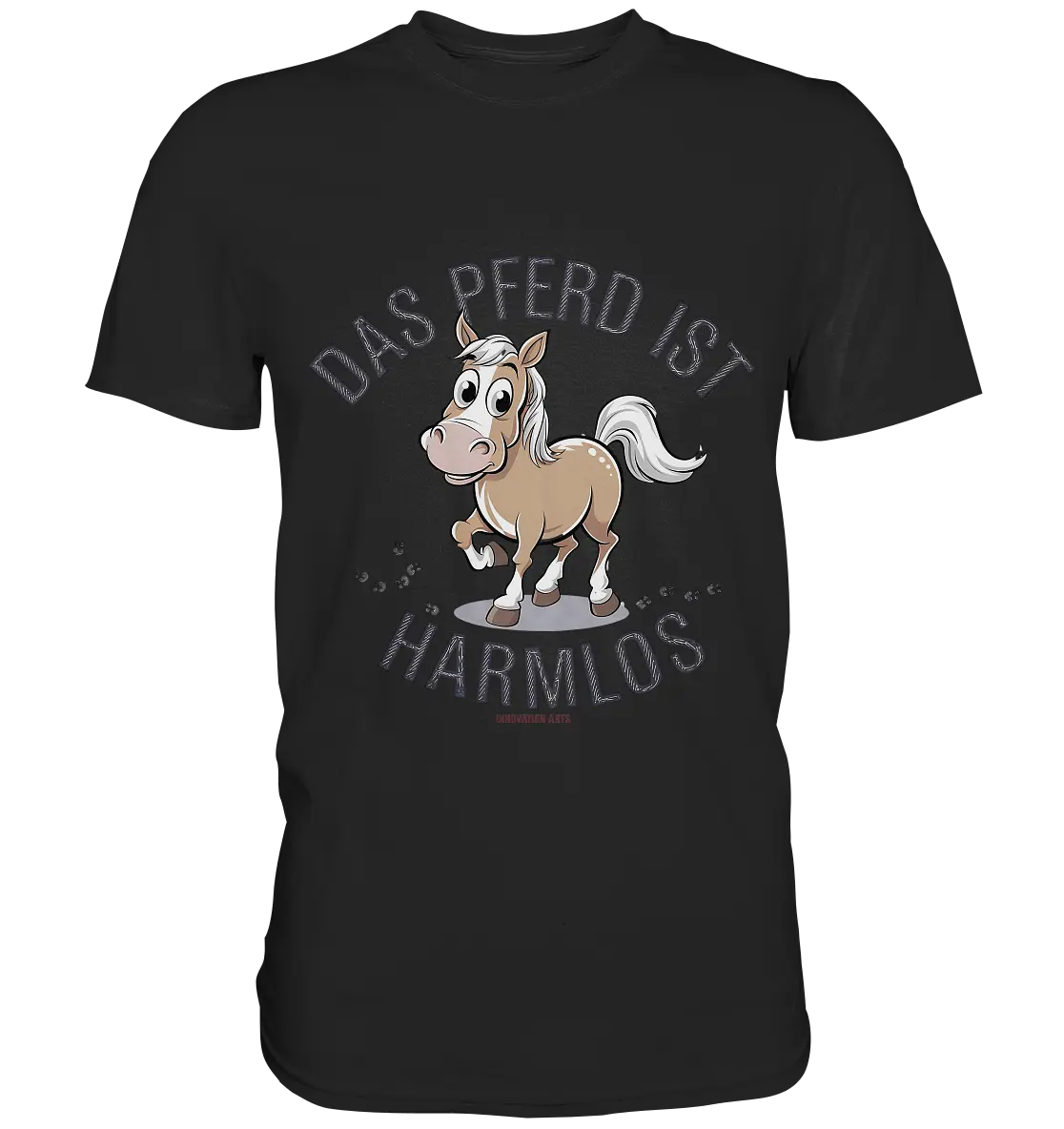 Das Pferd ist harmlos – Humorvolles Cartoon-Design - Premium Shirt Bright Lights Arts