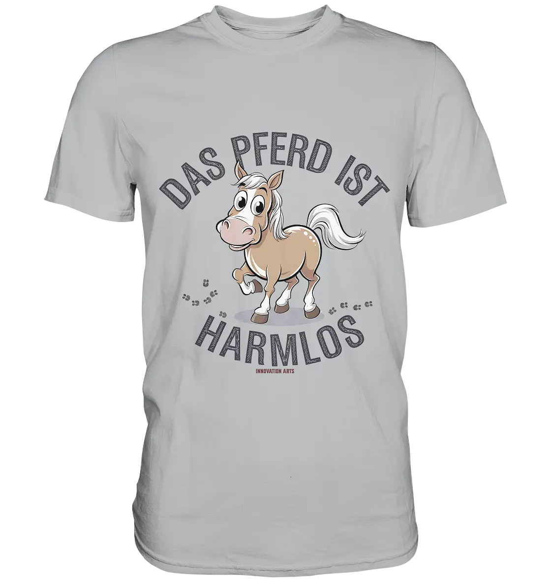 Das Pferd ist harmlos – Humorvolles Cartoon-Design - Premium Shirt Bright Lights Arts