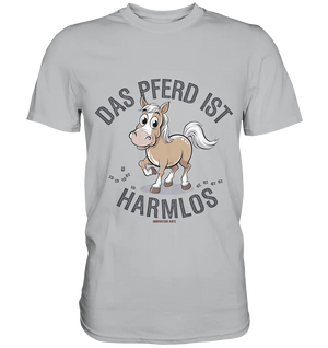 Das Pferd ist harmlos – Humorvolles Cartoon-Design - Premium Shirt Bright Lights Arts