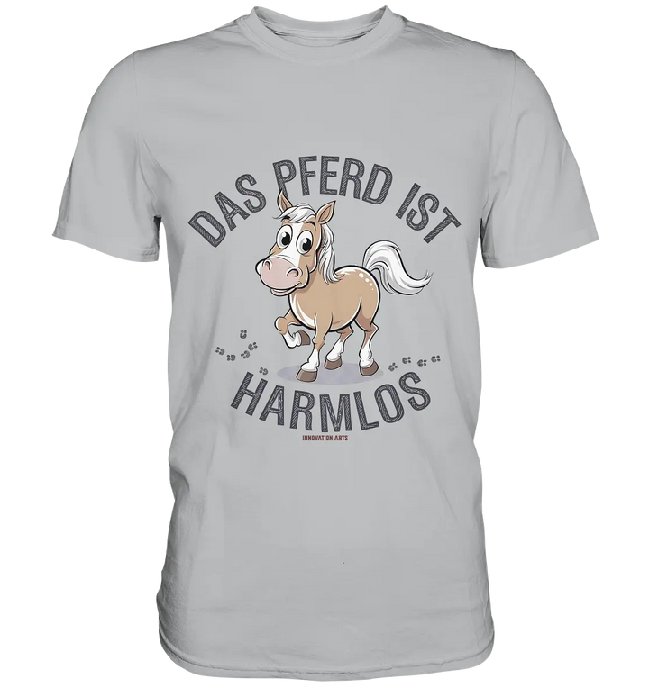 Das Pferd ist harmlos – Humorvolles Cartoon-Design - Premium Shirt Bright Lights Arts