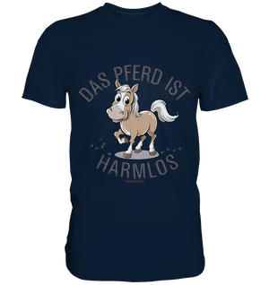Das Pferd ist harmlos – Humorvolles Cartoon-Design - Premium Shirt Bright Lights Arts
