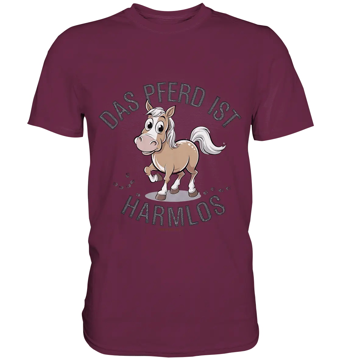 Das Pferd ist harmlos – Humorvolles Cartoon-Design - Premium Shirt Bright Lights Arts