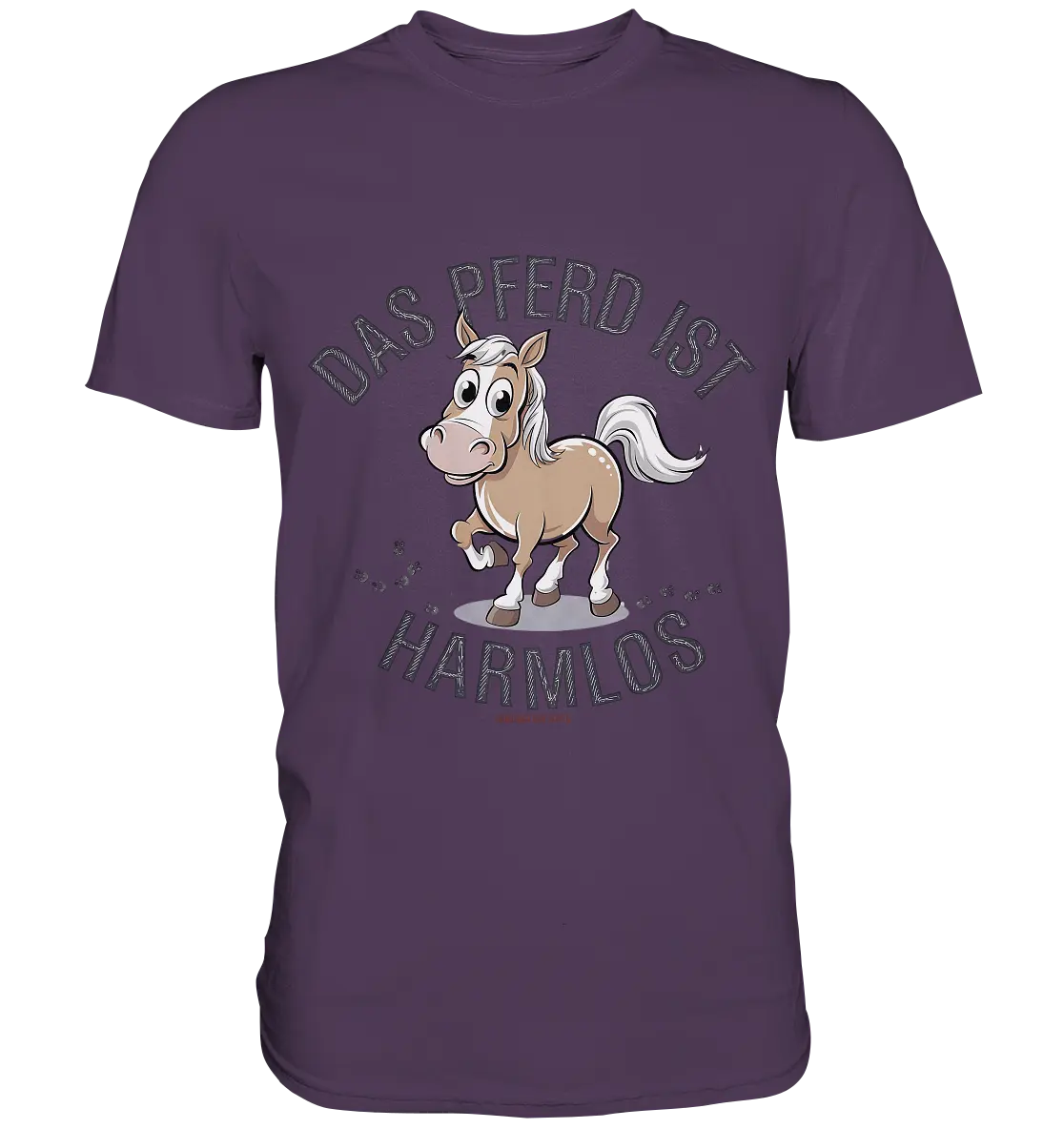 Das Pferd ist harmlos – Humorvolles Cartoon-Design - Premium Shirt Bright Lights Arts