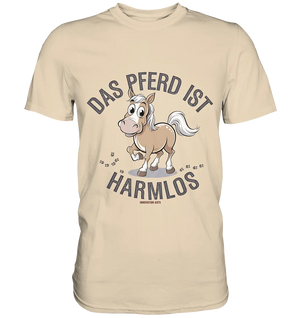 Das Pferd ist harmlos – Humorvolles Cartoon-Design - Premium Shirt Bright Lights Arts